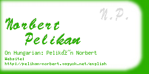 norbert pelikan business card